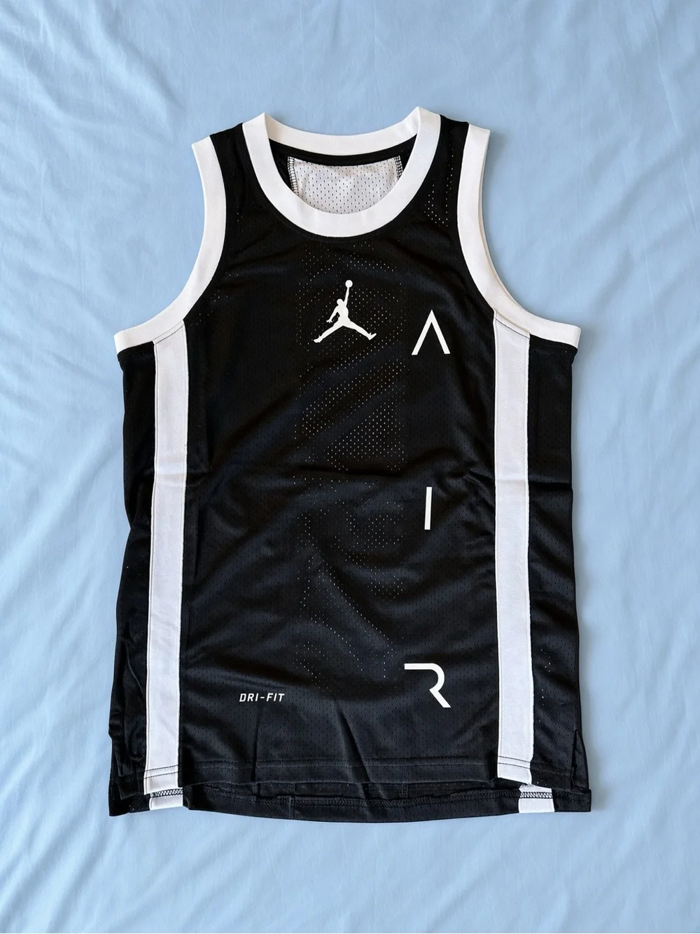 Jordan Black and White Air Basketball Jersey Tank